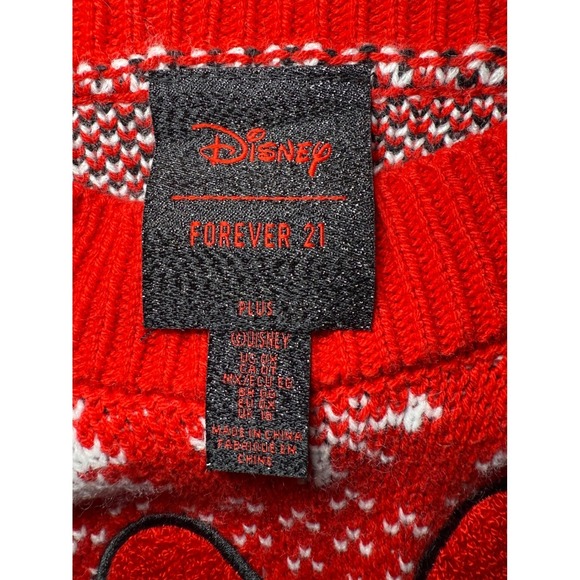 NWT Disney Minnie Mouse Holiday Christmas Sweater Plus Size OX - Picture 3 of 9